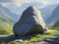 在一片静谧的山谷中，隐藏着一块被岁月遗忘的石头，它静静地躺在那里，仿佛在诉说着一个古老的故事。这就是影石，一块看似普通却又蕴含着无尽奥秘的石头